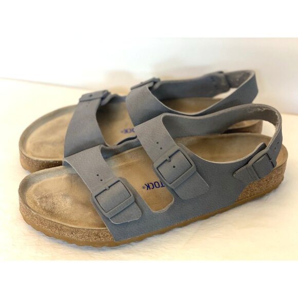 Birkenstock Arizona Men's 46 US 13 Grey Vegan Soft Foot Bed Sandal Regular - Picture 2 of 8